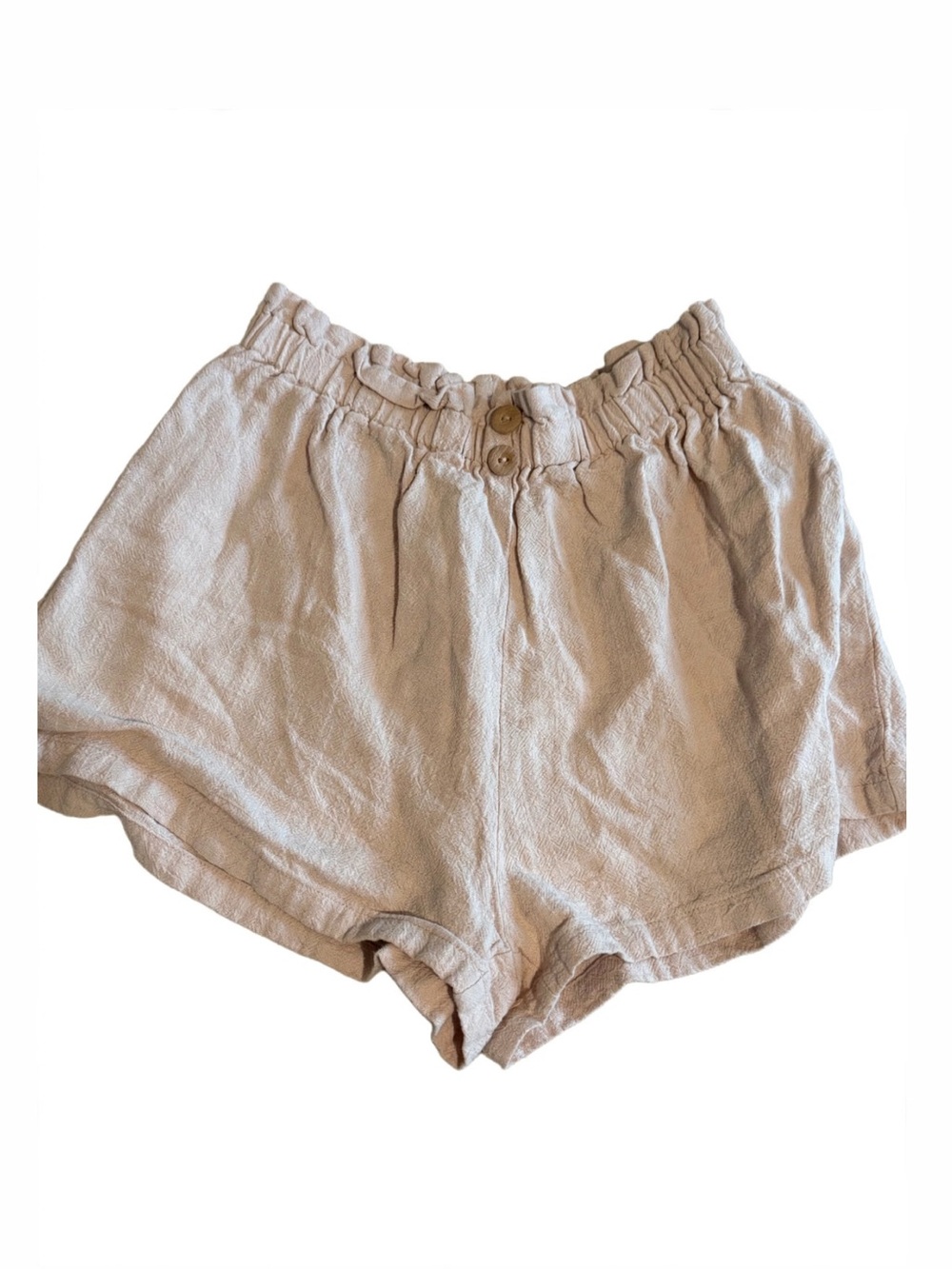 Women's Elastic Waist Linen-Blend Shorts - Light Taupe